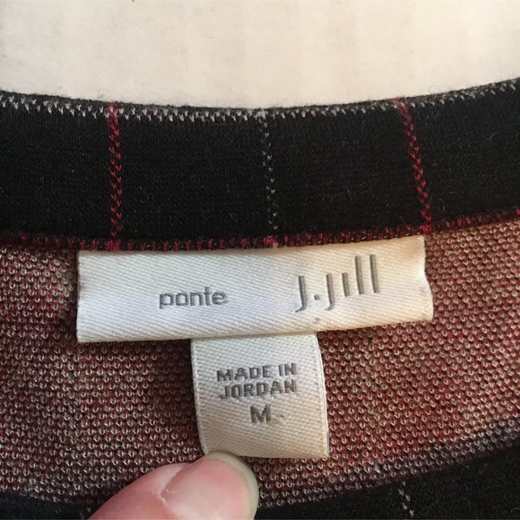 🚫❌ SOLD J Jill Ponte Tunic Top Ponte Knit Red - Picture 6 of 6